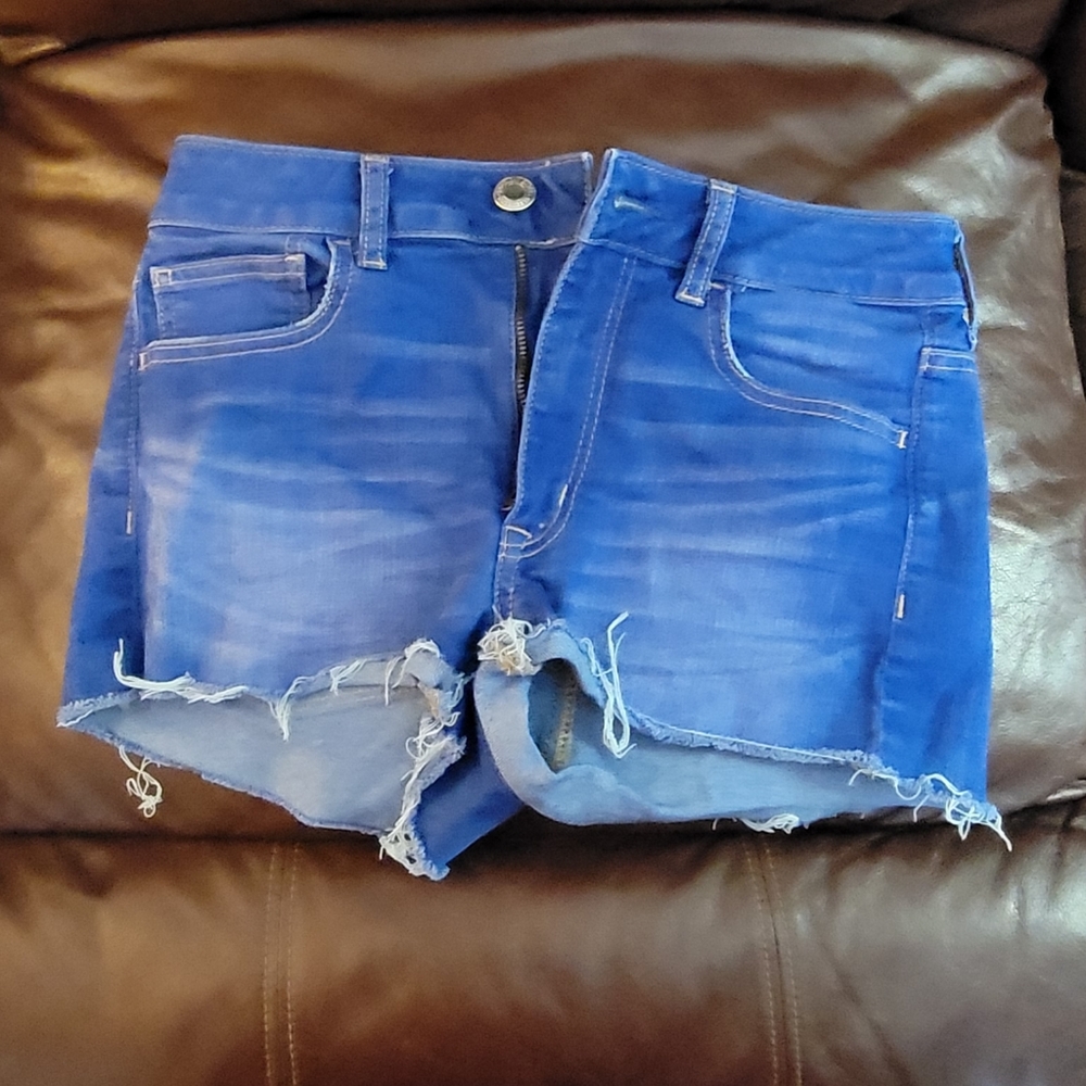 American Eagle Blue Denim Shorts Size 6